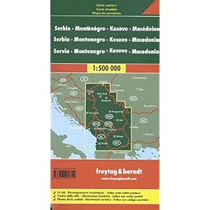 Serbia, Montenegro & Macedonia FB 1:500K (English, Spanish, French, Italian and German Edition)