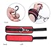 Bed Restraints Kit Under Bed Bondage Eye Mask Blindfolds Soft Wrist and Ankle Handcuffs with Restraint Straps Rope for Couples Sex（Black+Red）
