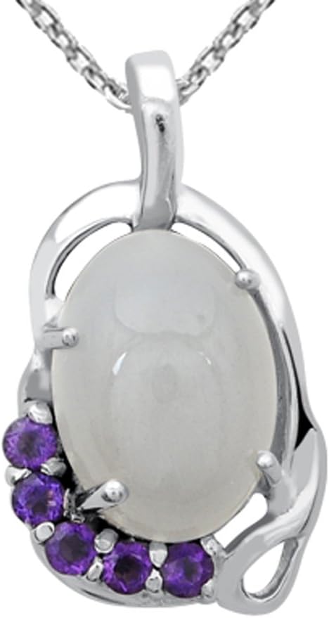 Natural Cats Eye, Labradorite, Moonstone Designer Wedding Pendant Necklace For Women 925 Sterling Silver Jewellery Anniversary Birthday Christmas Gifts Giving Family And Beautiful Girls