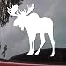 Moose Animal Silhouette Text Vinyl Car Sticker Symbol Silhouette Keypad Track Pad Decal Laptop Skin Ipad Macbook Window Truck Motorcycle