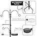 Rhino Tuff Products Bird Feeder Stand: Deluxe Bird Feeders for Outside Feeding Station, with 3 Prong Base and Water Dish Ideal for Bird Watching, Garden, Patio, and Backyard Decor 91” Tall