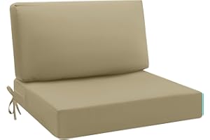 idee-home Outdoor Cushions for Patio Furniture, Waterproof Outdoor Seat Cushion Hampton Bay Deep Seat Replacement Cushions for Garden