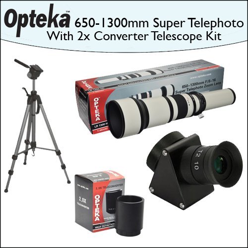 Opteka 650-2600mm HD Telephoto Zoom Lens with Telescope Converter Kit and 70
