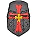 Deus Vult Knight Templar Helmet - 2x3 inch PVC Patch