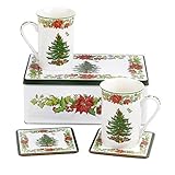 Spode Christmas Tree Poinsettia 5 Piece Set
