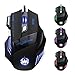 DLAND Professional LED Optical 7200 DPI 7 Button USB Wired Gaming Mouse for Pro Game Notebook, PC, Laptop, Computer, Black