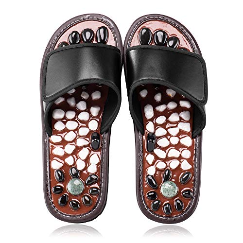 BYRIVER Natural Stone Deep Tissue Acupressure Foot Massage Slippers Shoes Sandals Reflexology Massager Relive Arthritis…