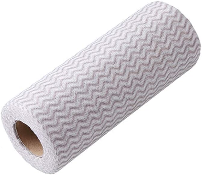 KEKEDA Non Woven Fabric Kitchen Disposable Cleaning Cloth Washcloth Reusable Cleaning Towels Cleaning Wipes 50 Sheets/Roll (coffee)