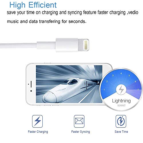 iPhone Charger, MFi Certified Lightning Cable, 2 Sets iPhone Charger Wire Data Sync Charging Cord Compatible with iPhone X/8 Plus/7 Plus/6s/6 Plus/6s Plus/5/5s/5c/XS/XR/XS Max[2-Pack] - Thumbnail 2