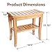 ToiletTree Products Deluxe Wooden Bamboo Shower Seat Bench with Underneath Storage Shelf