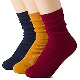 Yonovo Fabric Women's Solid Color Cotton Socks (3 Pack in Gift Box)Shoe Size 4-9
