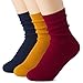 Yonovo Fabric Women's Solid Color Cotton Socks (3 Pack in Gift Box)Shoe Size 4-9