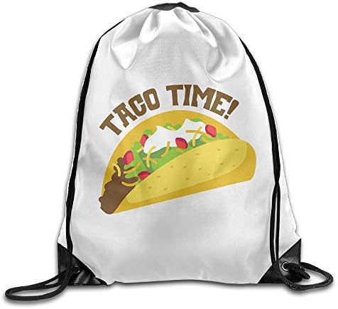 TACO TIME Tacos Love Drawstring Backpack Travel Sports Bag Drawstring Beam Port Backpack