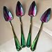 Choary 4 piece rainbow Grapefruit Spoons,6.1 inch Metal Stainless Steel rainbow Grapefruit Spoons