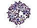 Alilang Violet Lavender Purple Crystal Rhinestone Floral Wreath Brooch Pin