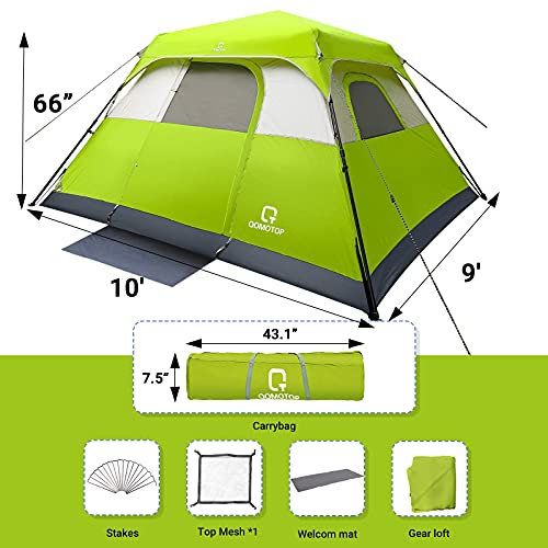 OT QOMOTOP Tents, 6 Person 60 Sec Set Up Camping Tent, Waterproof