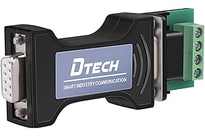 DTECH RS232 to RS485 Converter Adapter for Industrial Long Haul Serial Communication Supports 600W Anti-surge and 15KV Static