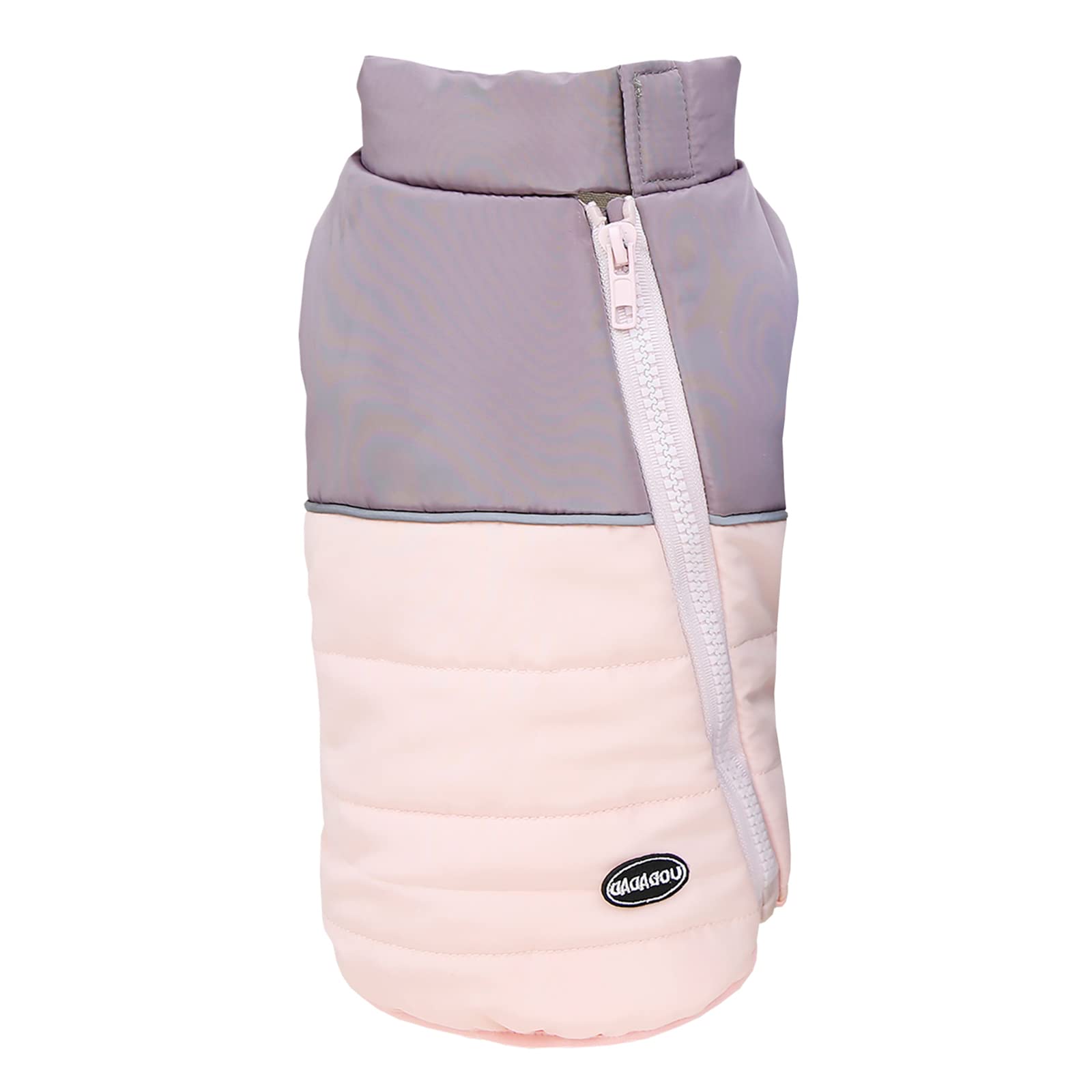 Izefia Dog Coat Cold Weather Coats Windproof Jacket Fleece Warm Sweater Winter Thick Clothes Vest Zipper Tank Top Coat for Small Dog Medium Cat Pink XXL
