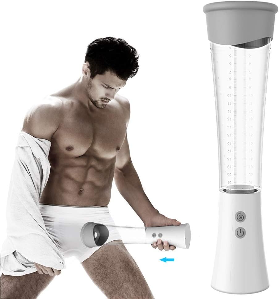 Salovin Electric Massage Tool Men Portable Pump with USB Recharging, Male Vacuum Pump, 9 X Vibrations 3 X Suctions, Enjoy Satisfaction S~e~x Time