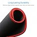 iXCC Gaming Mouse Pad/Mat with Smooth Silk Surface Stitched Edges, 13 × 10.2 × 0.2 Inches - Black with Red Edges