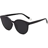 SOJOS Fashion Round Sunglasses for Women Men Oversized Vintage Shades SJ2057