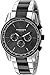 Akribos Multi-Function Stainless Steel Bracelet Watch - Three Hand Movement with Two Time Zones and Date Complication - Men's Ultimate Swiss Watch - AK736 (Two-Tone/Black)