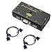 2 Port USB 2.0 VGA KVM Switch Up to 2048x1536 Resolution with USB Hub and Audio for PC or Monitor Switching