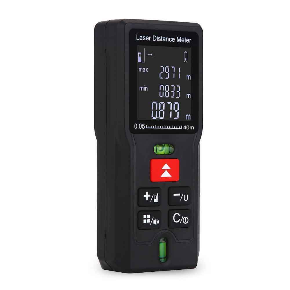 leegoal Electronic Distance Meter, Waterproof and Dustproof Distance Meter with Backlit LCD and