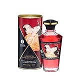 Shunga Intimate Kisses - Aphrodisiac Oil Sparkling Strawberry Wine,3.5fl.oz