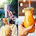 Set of 6 Stainless Steel Boba Straws with Silicone Tips | Reusable & Metal Drinking Angled-Tip Straws for Reduced Plastic Consumption | Great for Wide Bubble Tea, Boba Tea & Smoothie, Milkshakes ect.