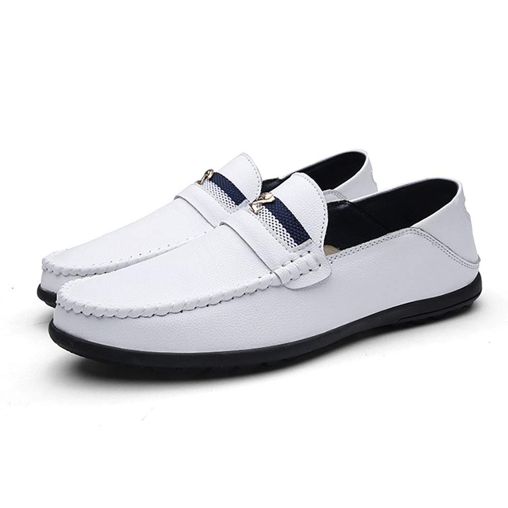 Mens Comfort Loafers Leather Spring//Fall Comfort Loafers /& Slip-Ons Walking Shoes Wearable Black//Blue//White