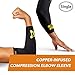 CopperJoint Compression Elbow Sleeve – Copper Infused High-Performance Design, Promotes Proper Blood Flow and Helps Improving Circulation and Support Healing for All Lifestyles - Single (Medium)