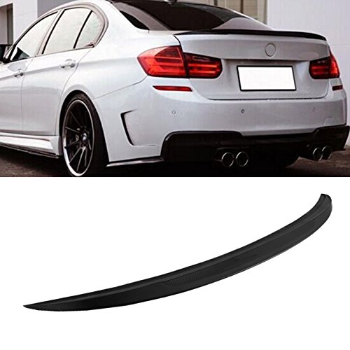 Mophorn Carbon Fiber Rear Trunk Lip Spoiler Fit for 2011-2017 BMW F30 F80 M3 Rear Wing Spoiler High Kick Performance Duckbill Wing Lip Trunk Boot Rear Spoiler