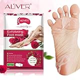 2 Pairs Foot Peel Mask, Exfoliating Callus Peel Booties,Peeling Off Calluses & Dead Skin, Baby Your Foot Naturally in 1 Week (Rose)
