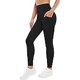 BRXL No Front Seam 25" Womens High Waisted Leggings Buttery Soft Adjustable Length Pockets Workout Yoga Gym Pilates Black