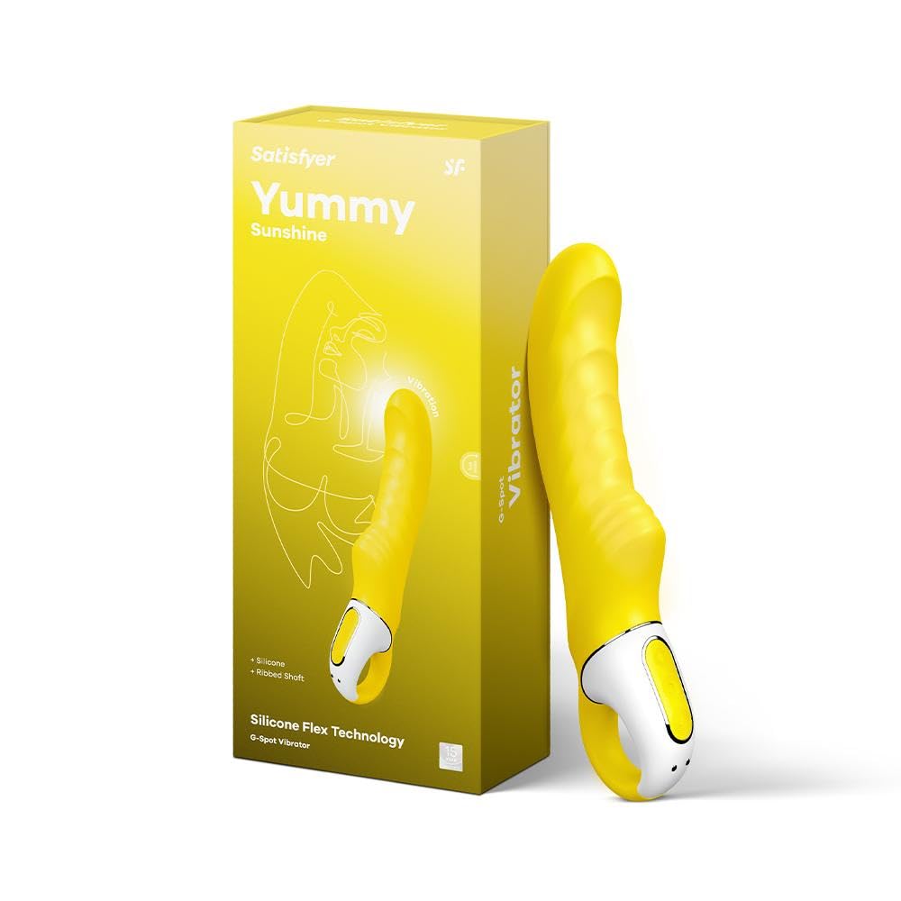 Satisfyer Yummy Sunshine G-Spot Vibrator | Clitoris Stimulator | 12 Vibration Modes | Waterproof (IPX7) | Rechargeable | Adult Sex Toy for Women | Silent Vibration