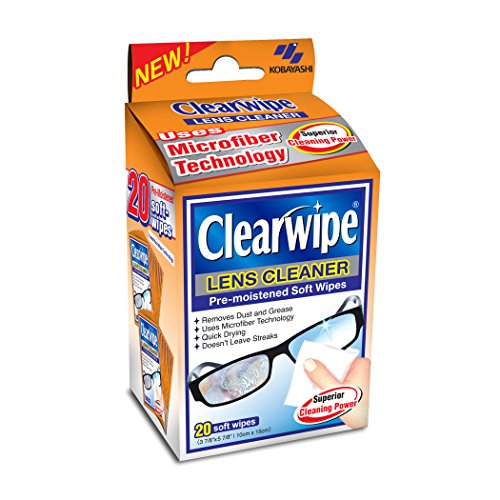 Clearwipe Microfiber Lens Cleaner Quick Drying PreMoistened Wipes 6