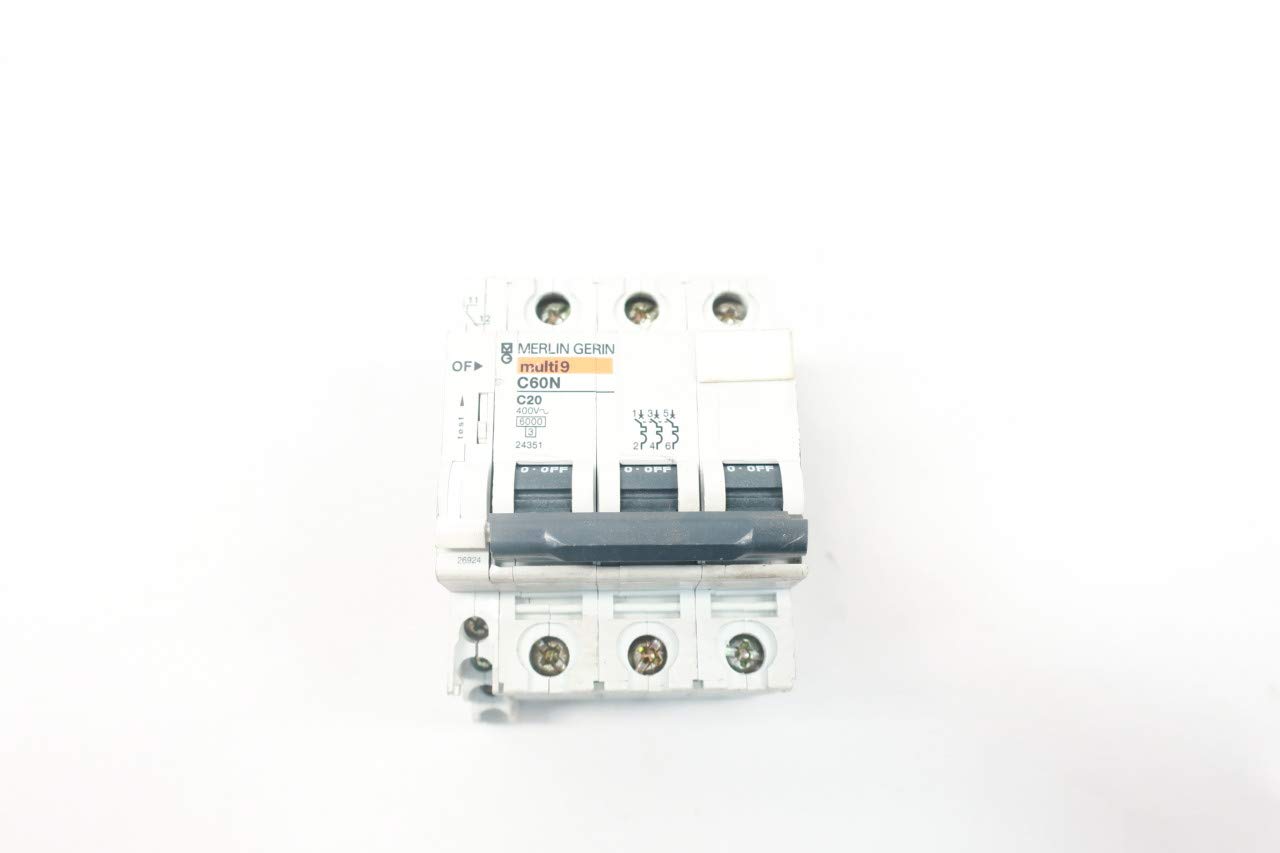 Merlin Gerin 24351 Multi9 C60n Circuit Breaker 3p 20a Amp 400v Ac Amazon Com Industrial Scientific