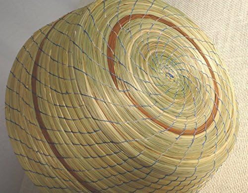 Ethically Made Natural Pine Needle and Reed Basket