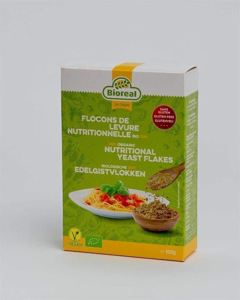 Bioreal Organic Nutritional Gluten Free Yeast Flakes 100g (Pack of 8)