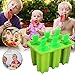 Popsicle Molds - Silicone Ice Pop Molds Set of 6 Easy Release Popsicle BPA Free FDA Approved Ice Pop Maker(Green)