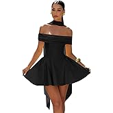 Xuzey Strapless Homecoming Dresses for Teens 2025 Satin Off The Shoulder Short Prom Cocktail Gown with Scarf