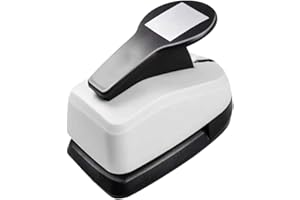 Large Square Hole Punch - 1-Inch Craft Punch for Paper and Cardstock | Lever Action Scrapbooking Tool for DIY Cards, Journali