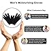 Codream Cotton Men's Gel Moisturizing Gloves and Socks Instantly Repair Eczema Dry Rough and Cracked Hands and Feet Gel Lining with Essential Oils and Vitamins Black