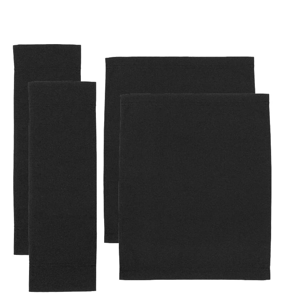 TBACW 2 Set (4pcs) Directors Chair Canvas Replacement Covers Kit for Directors Chairs,Movie Chair Replacement Canvas Oxford Cloth Cover for Home Director Chair (Black) — image 1