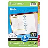 DayTimer Doodle Daily Planner Refill 2016, 5.5 x 8.5 Inches Page Size (151121601)