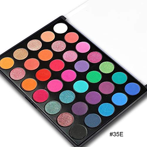 Cristalbox Eyeshadow Palette, 35 Bright Colors Matte Sweatproof Matte and Shimmer Eyeshadow Make up Palettes Christmas Palette Blendable Pressed Powder Eye Shadow