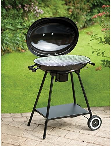 Oval Kettle BBQ Barbecue Grill Folding Portable Charcoal Garden Picnic Outdoor Camping Travel