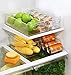 InterDesign 4 Piece USA Made Stackable Kitchen Transparent Storage Organizer Bins for Fridge, Freezer, Pantry and Cabinet Organization