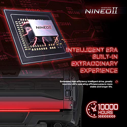 NINEO 60" LED Tailgate Light Bar Strip w/Arrow Design Turn Signal Brake Running compatible Pickup Truck Trailer SUV RV VAN Car Towing Vehicle - No Drill Install